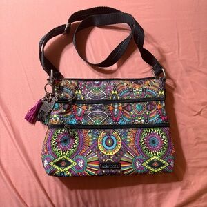 Sakroots Women's Artist Circle Flat Crossbody, Rainbow Wanderlust